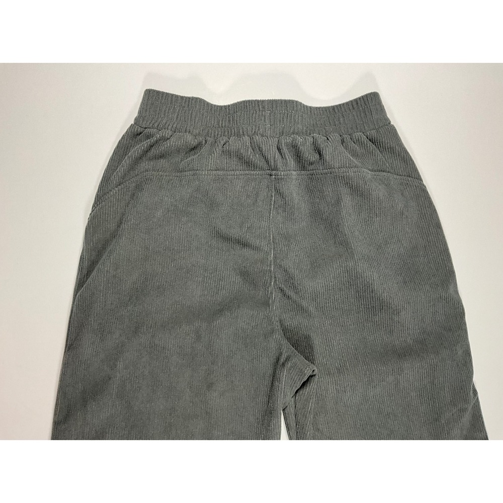 Halara High Waisted Straight Leg Mop Corduroy Pants Size Medium Reg Gray Pockets - Picture 15 of 16